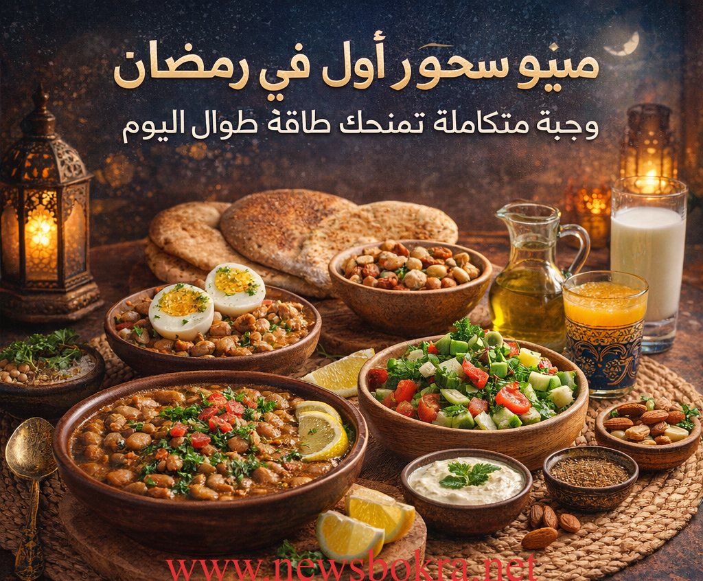 أول سحور في رمضان… منيو متكامل يمنحك طاقة طوال اليوم 1 أول سحور في رمضان… منيو متكامل يمنحك طاقة طوال اليوم 1